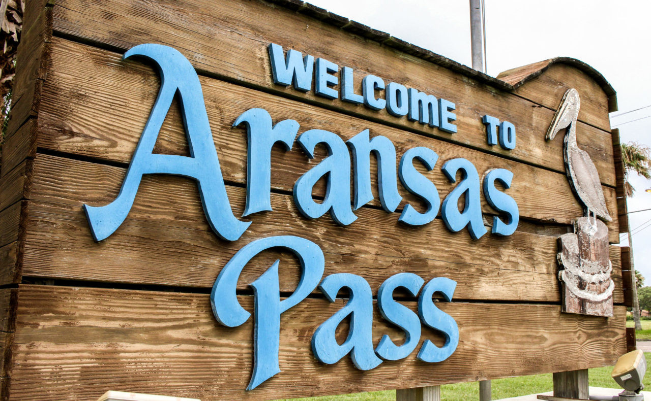 Aransas pass welcome sign